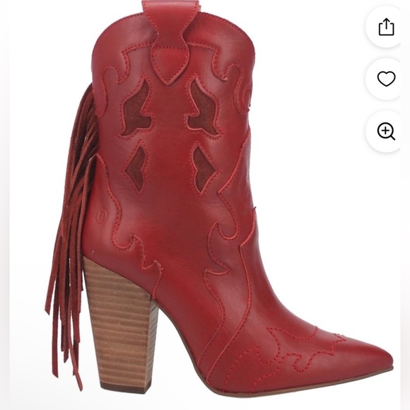 Dingo Lady's Night Pointed Toe Fringe Boots NWT - Picture 3 of 6